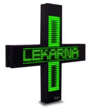 LED lékárenský kříž mono